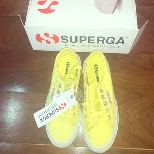 Super sneakers - brand new - lime yellow - size 6